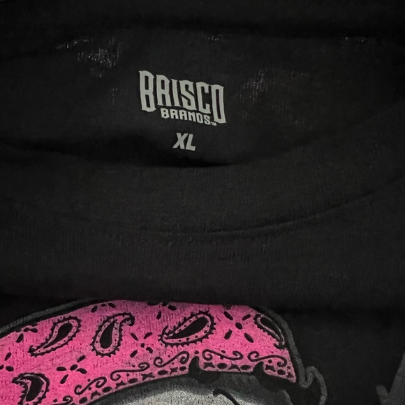 Betty Boop Brisco Brand Graphic Tee Biker Black XL NEW - Picture 3 of 6